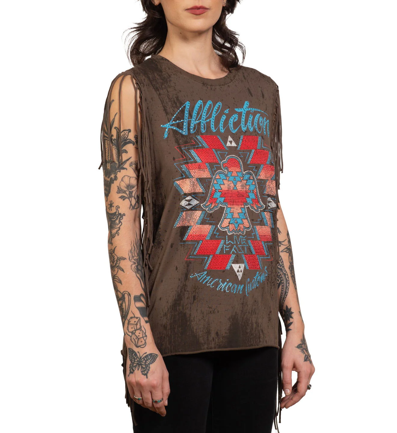 Ac Shaman Fringe Muscle Tee - Image 3