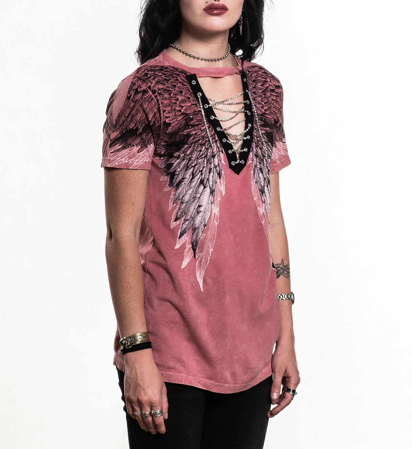 Age Of Winter Lace Up Tee - Image 4