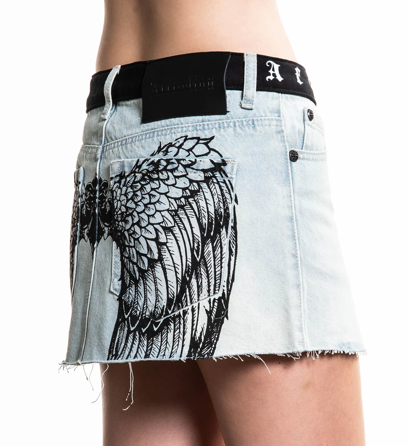 Angel Wings Denim Skirt - Image 3