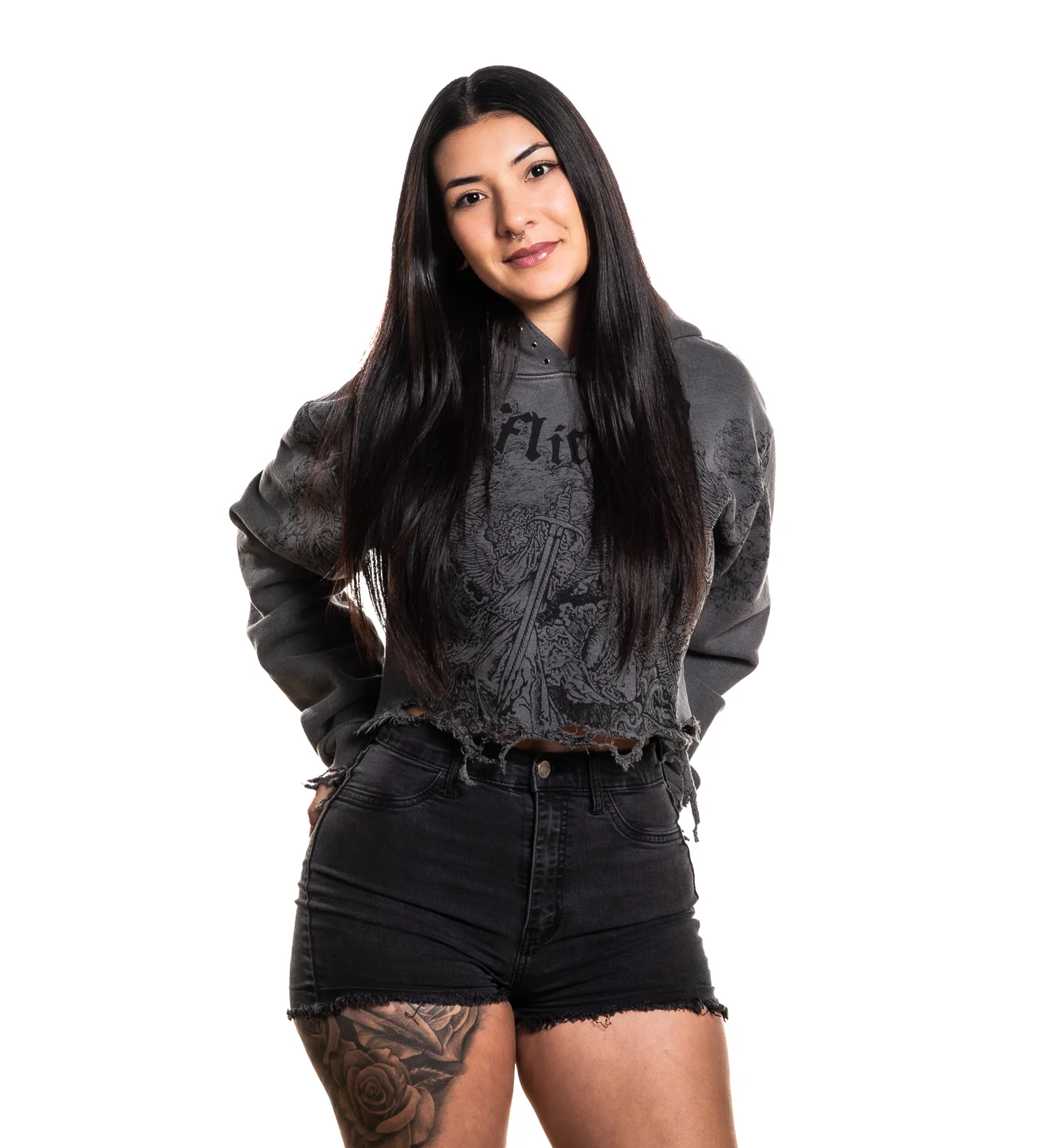 Angels Crop Hoodie - Image 4