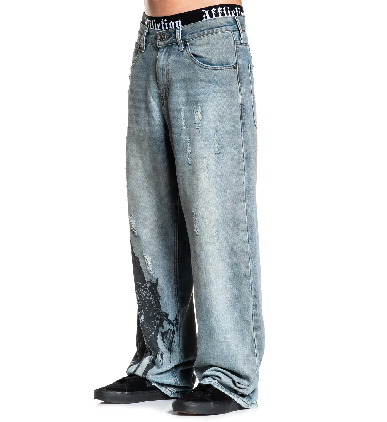 Wide Leg Black Night Denim - Image 10