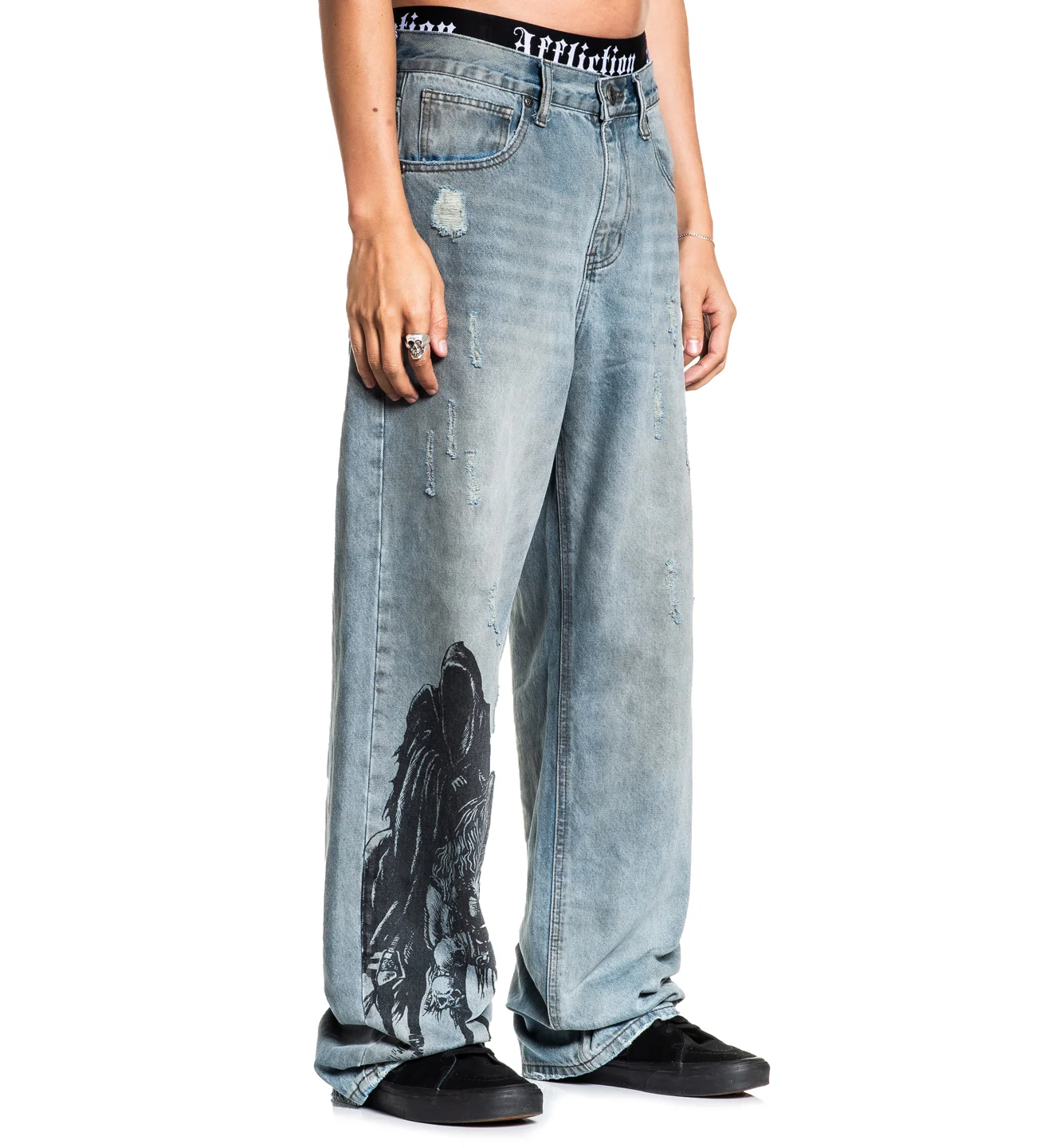 Wide Leg Black Night Denim - Image 2