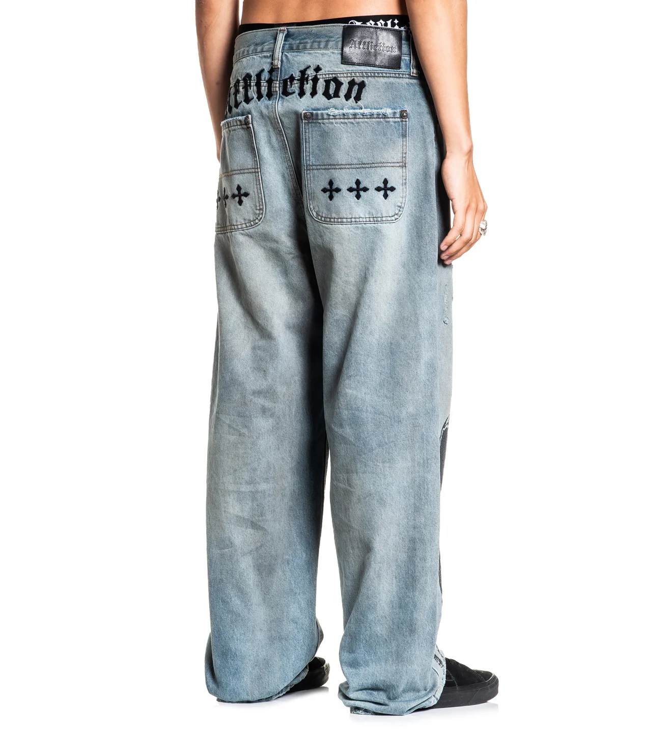 Wide Leg Black Night Denim - Image 4