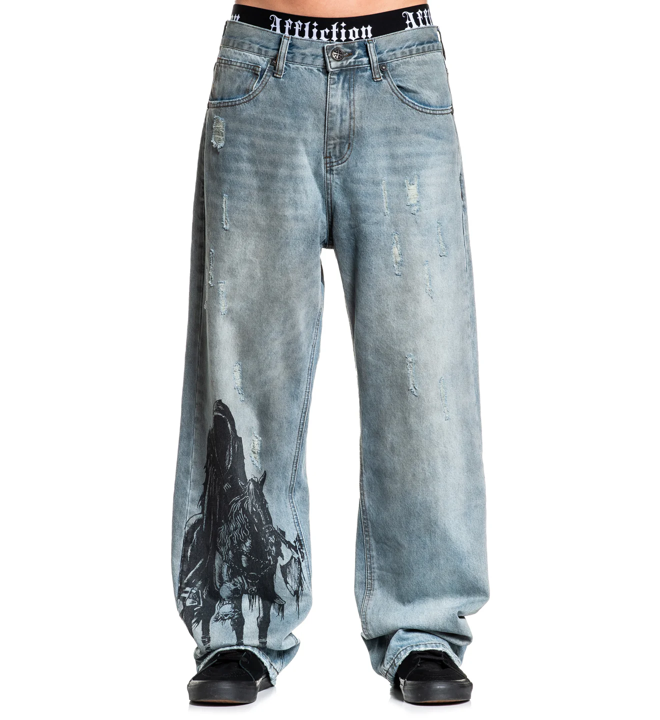 Wide Leg Black Night Denim - Image 5