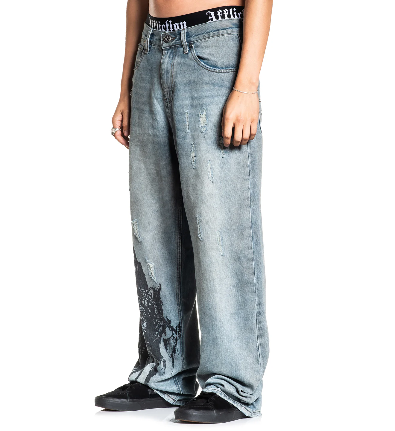 Wide Leg Black Night Denim - Image 7