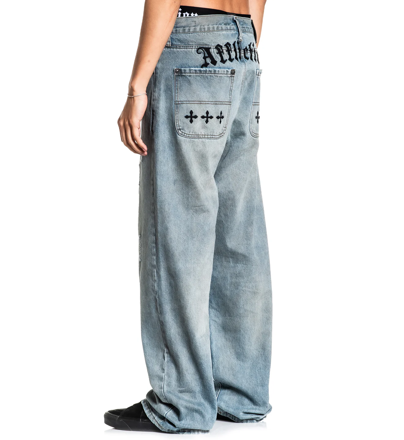 Wide Leg Black Night Denim - Image 9