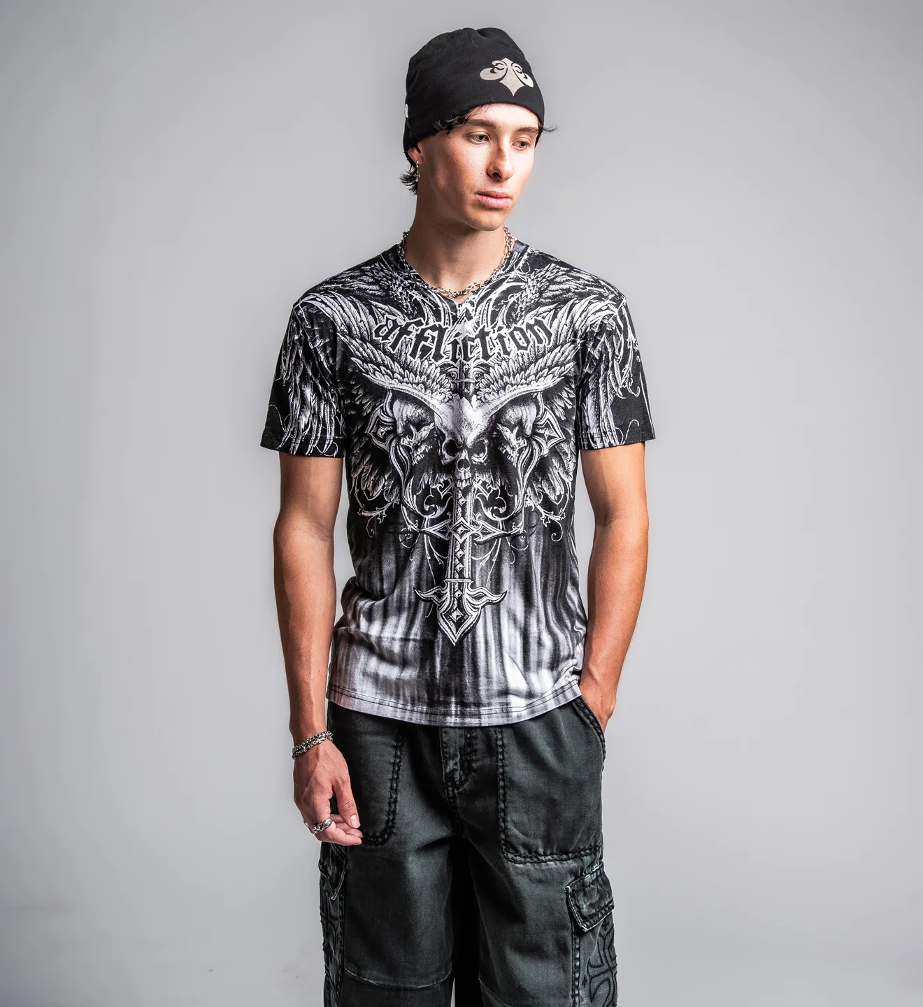 Death Eyes V Neck Tee - Image 10