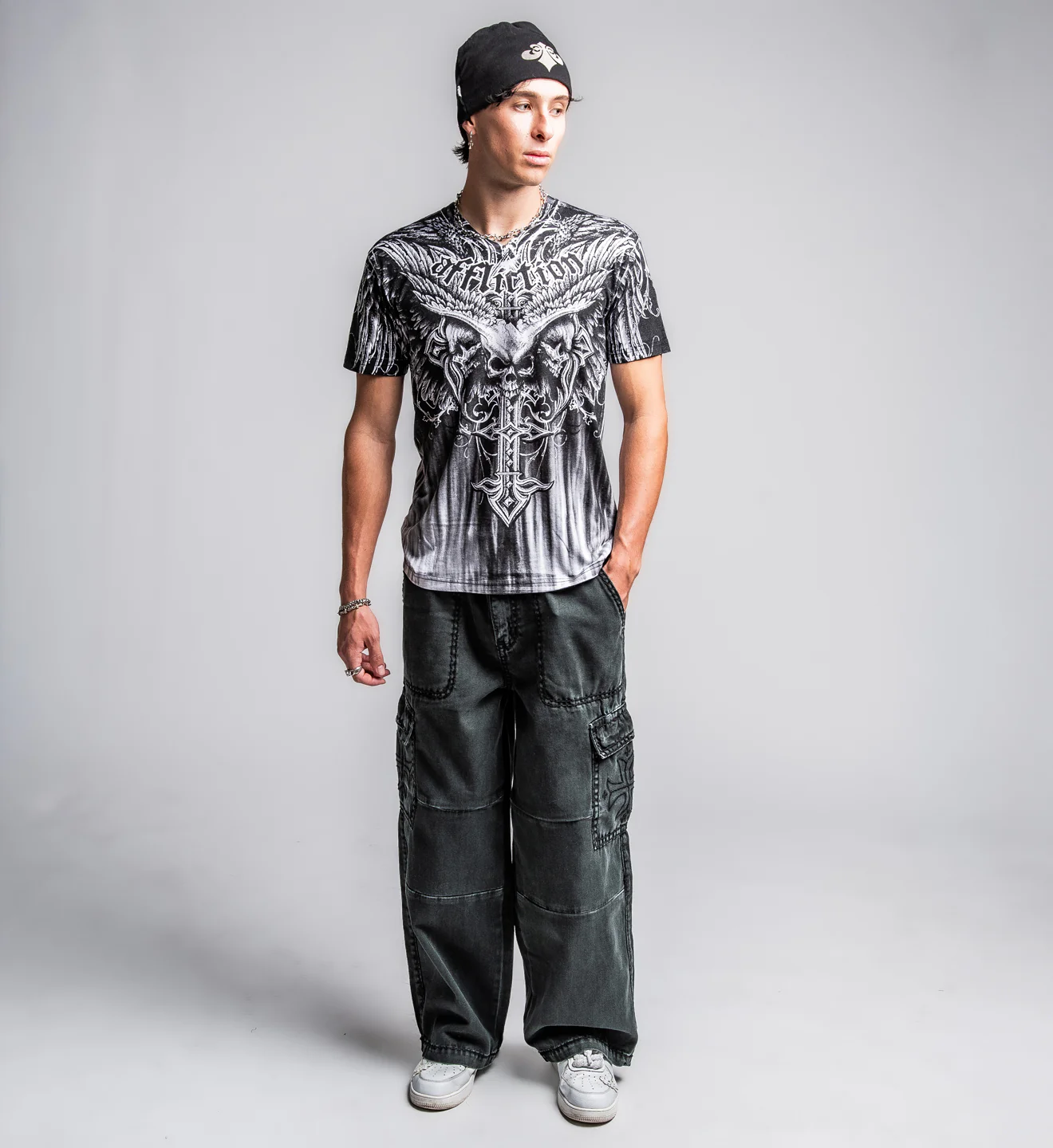 Death Eyes V Neck Tee - Image 8