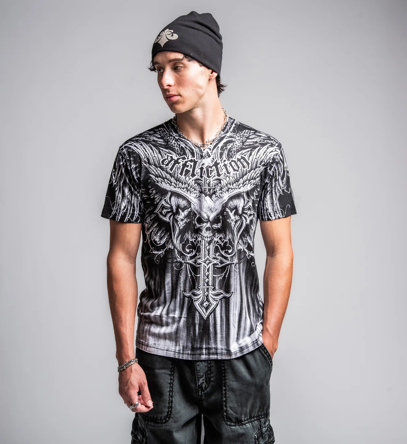 Death Eyes V Neck Tee - Image 9