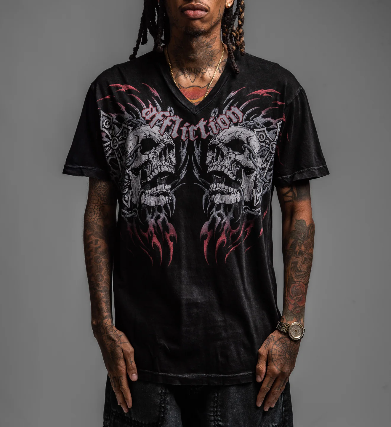 Destruction V Neck Tee