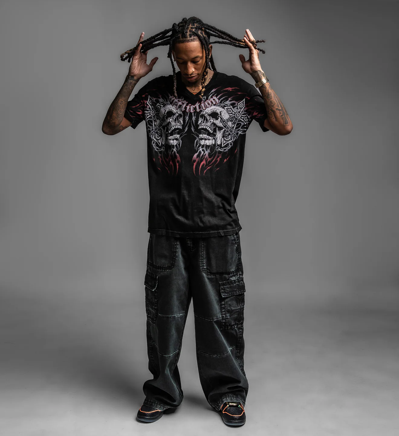 Destruction V Neck Tee - Image 6