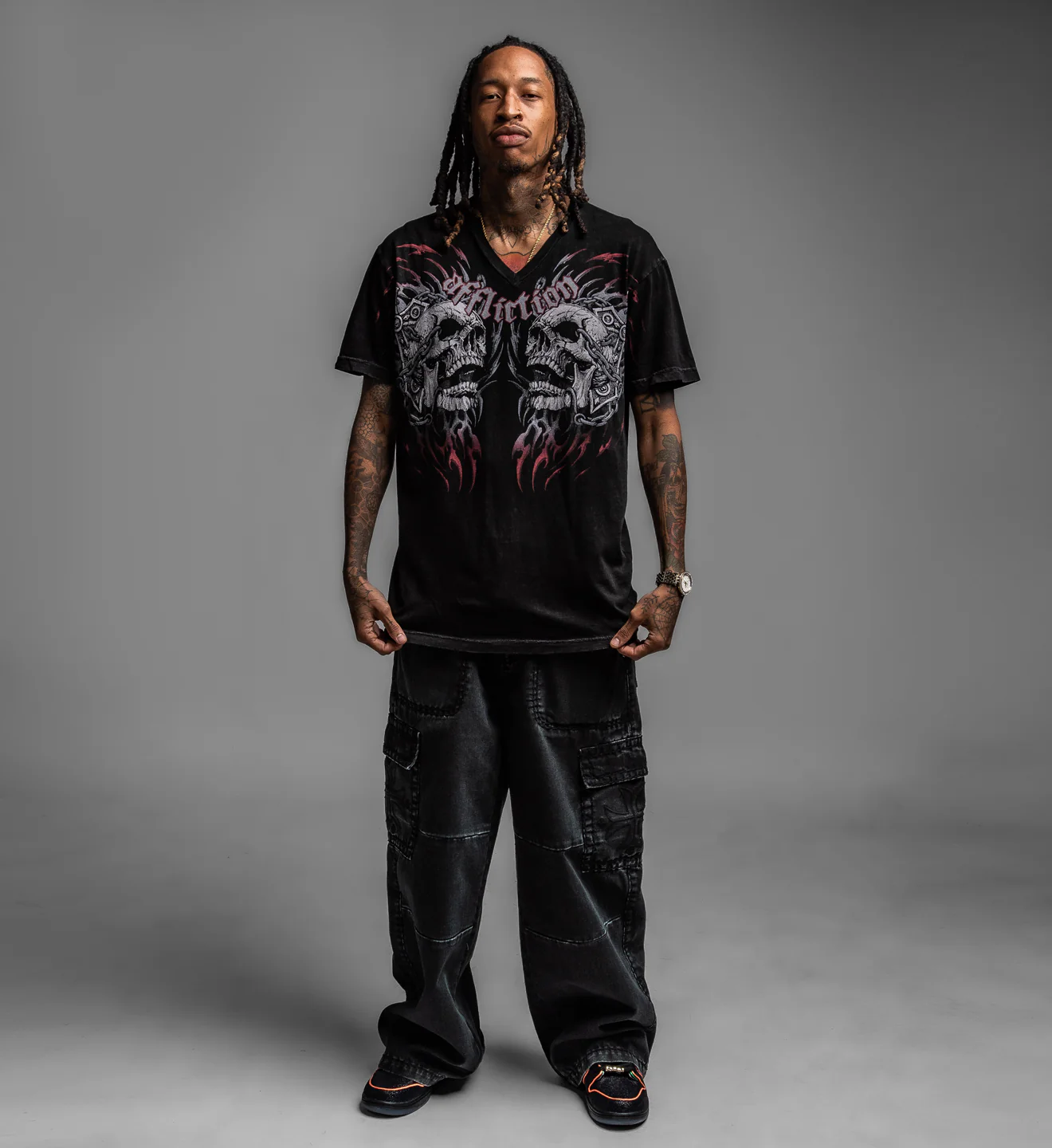 Destruction V Neck Tee - Image 8