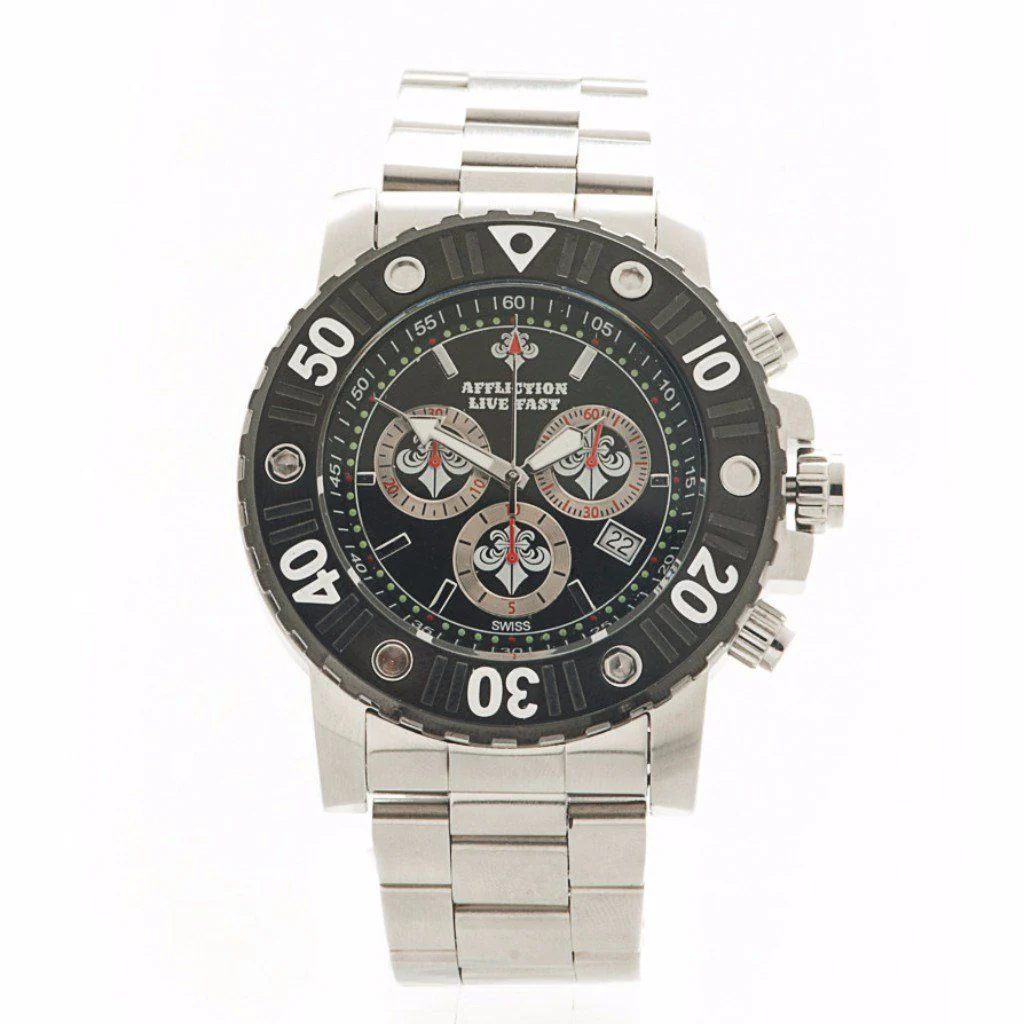 Gents Chronograph Steel Watch - Image 5