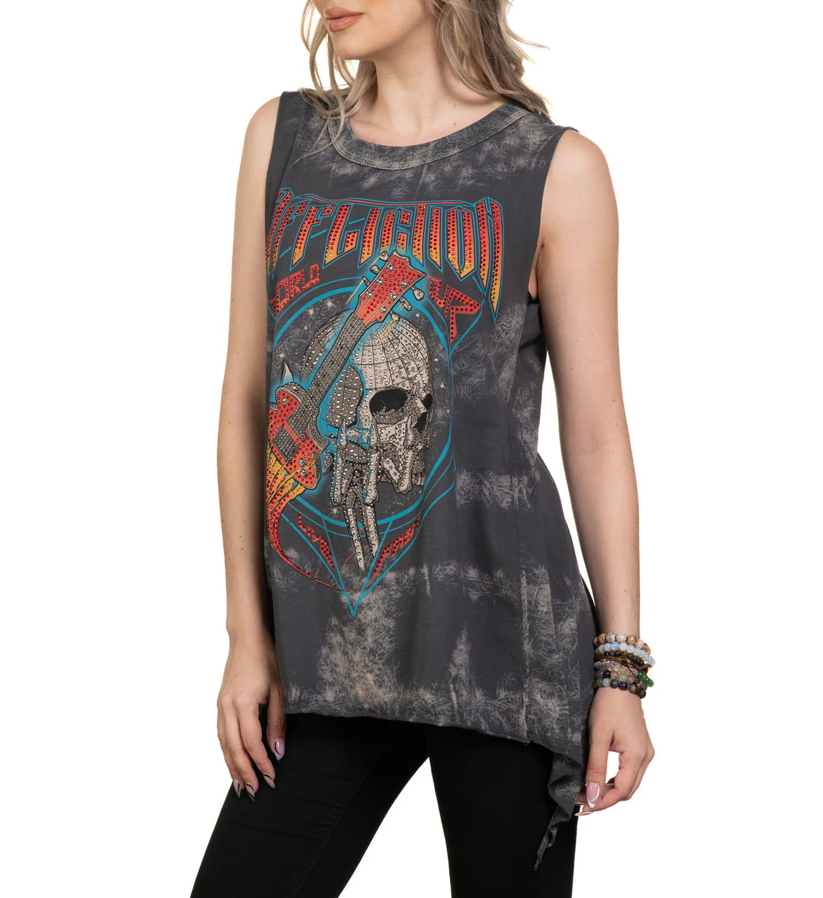 Global Rock Eyelet Sleeveless Crew - Image 4