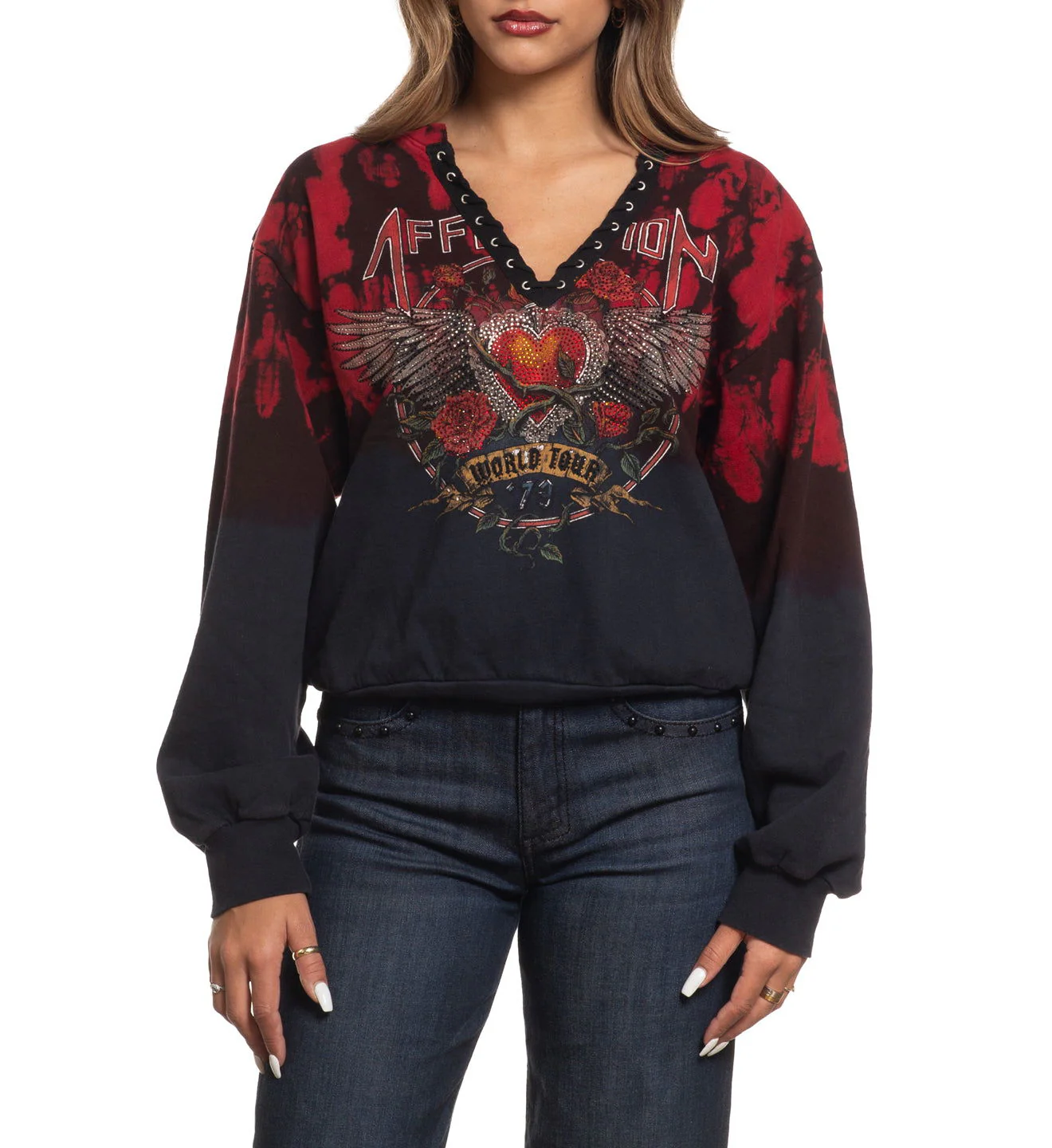 Heart And Roses LS Crewneck
