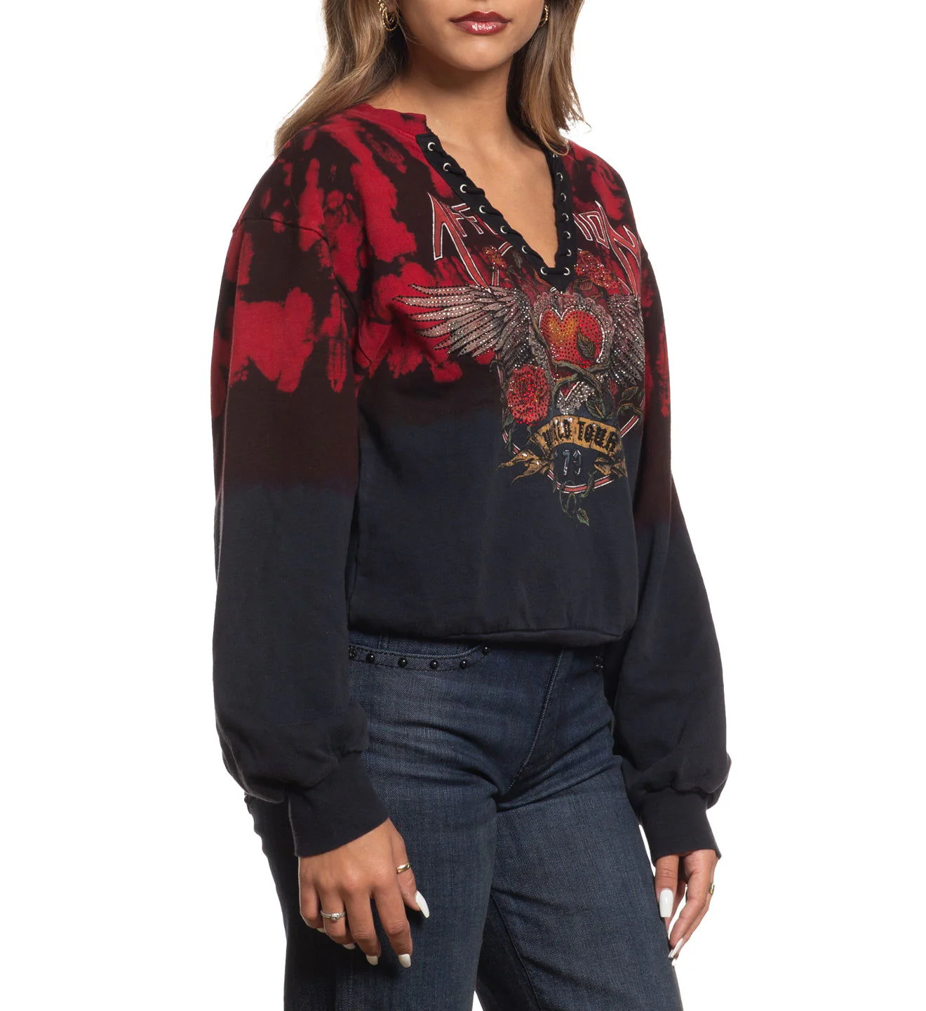 Heart And Roses LS Crewneck - Image 3