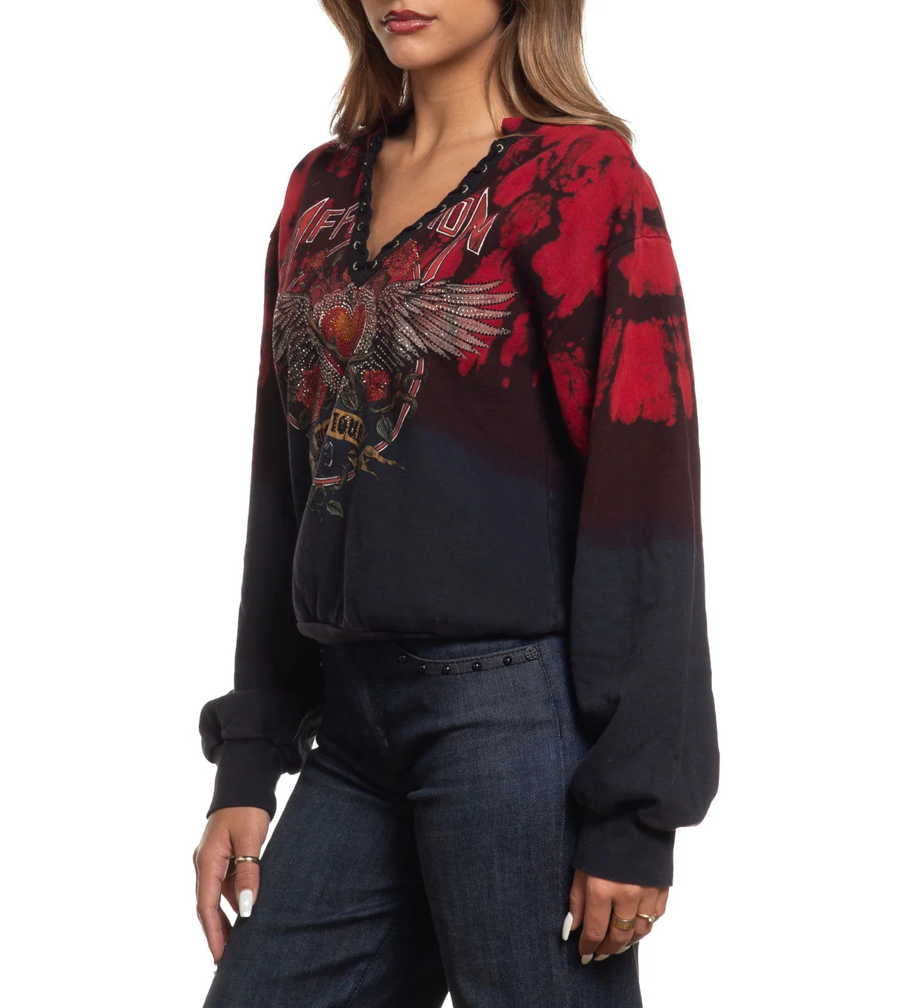 Heart And Roses LS Crewneck - Image 4