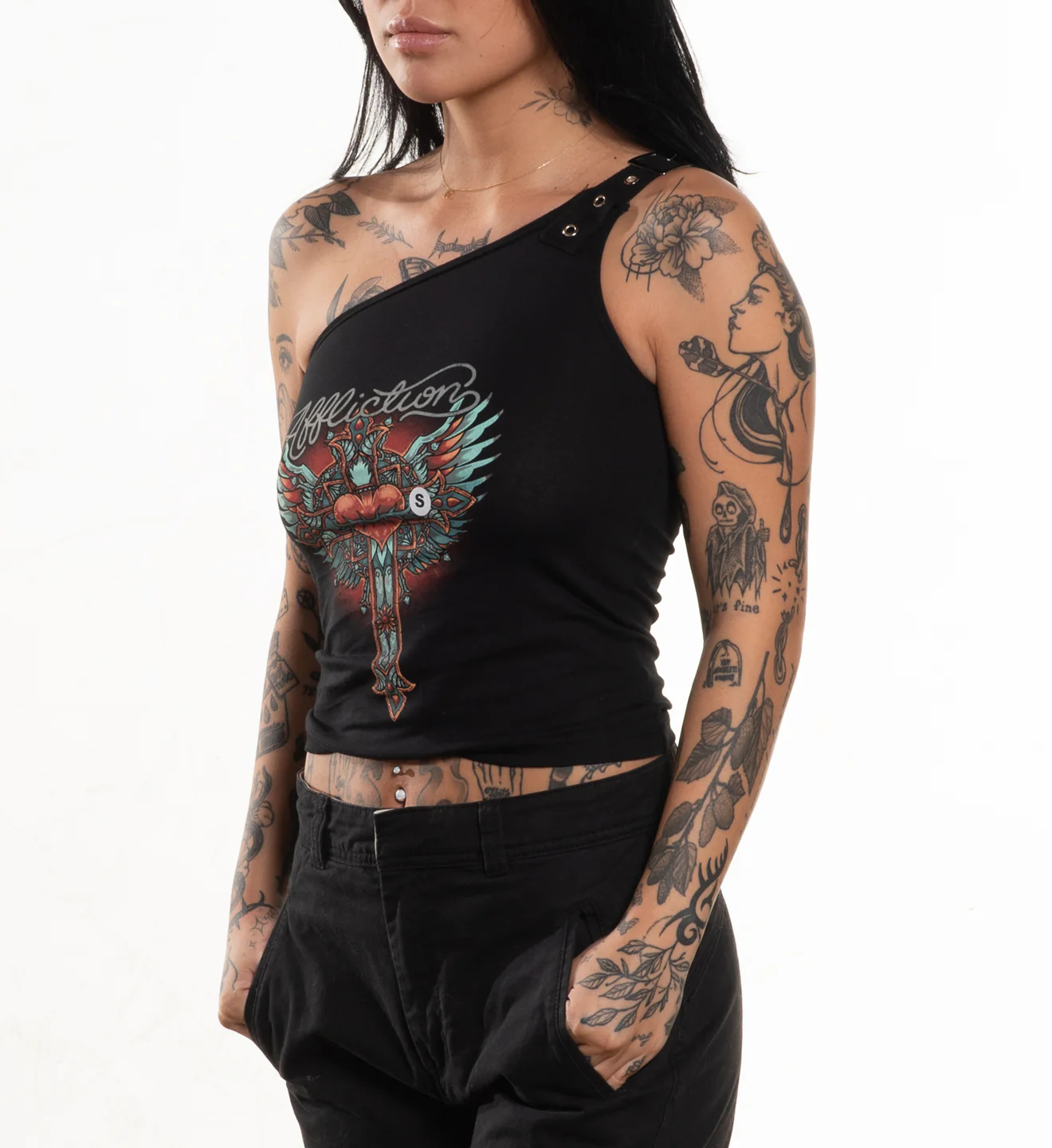 Rosary One Shoulder Top - Image 3