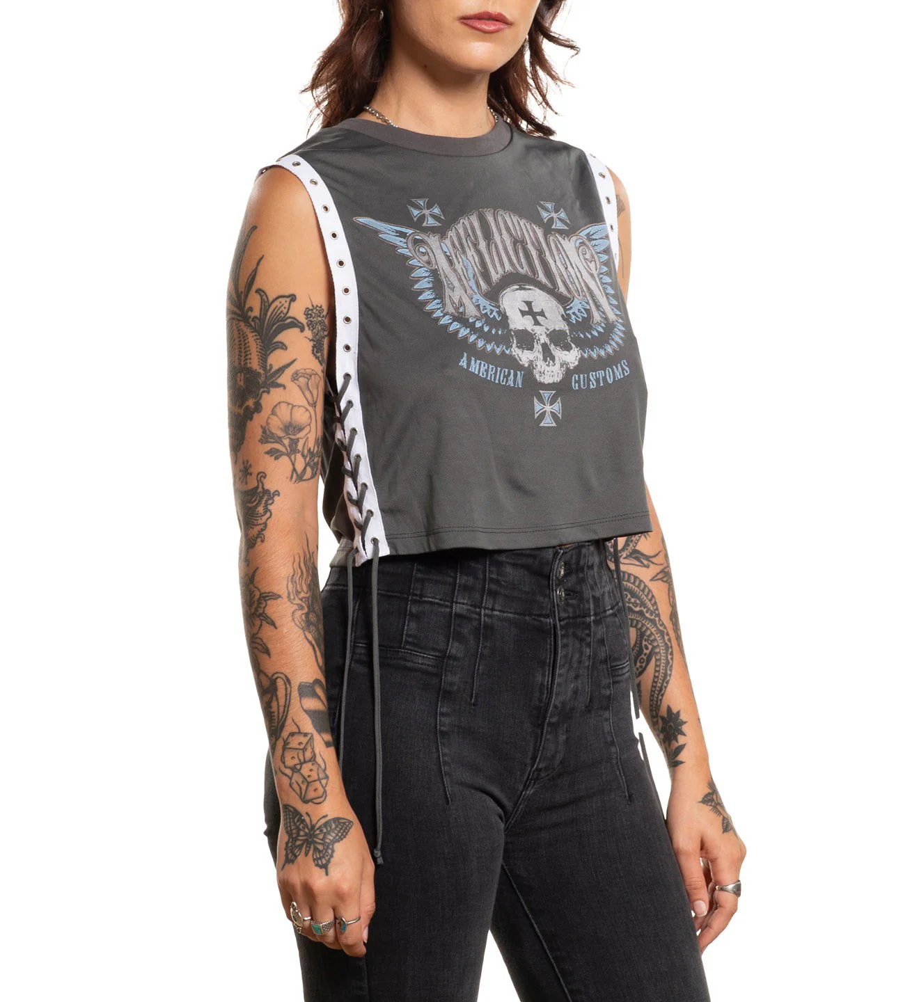 Saints Flag Crew Muscle Tee - Image 4