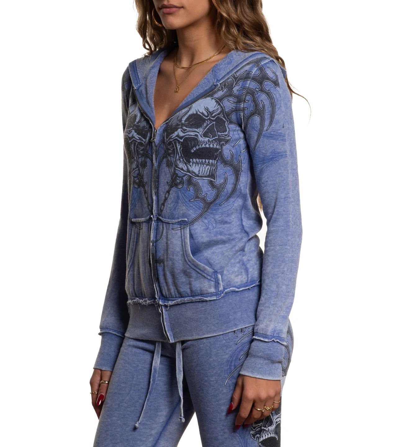 Shred Fest Burnout Zip-Up Hoodie - Image 3