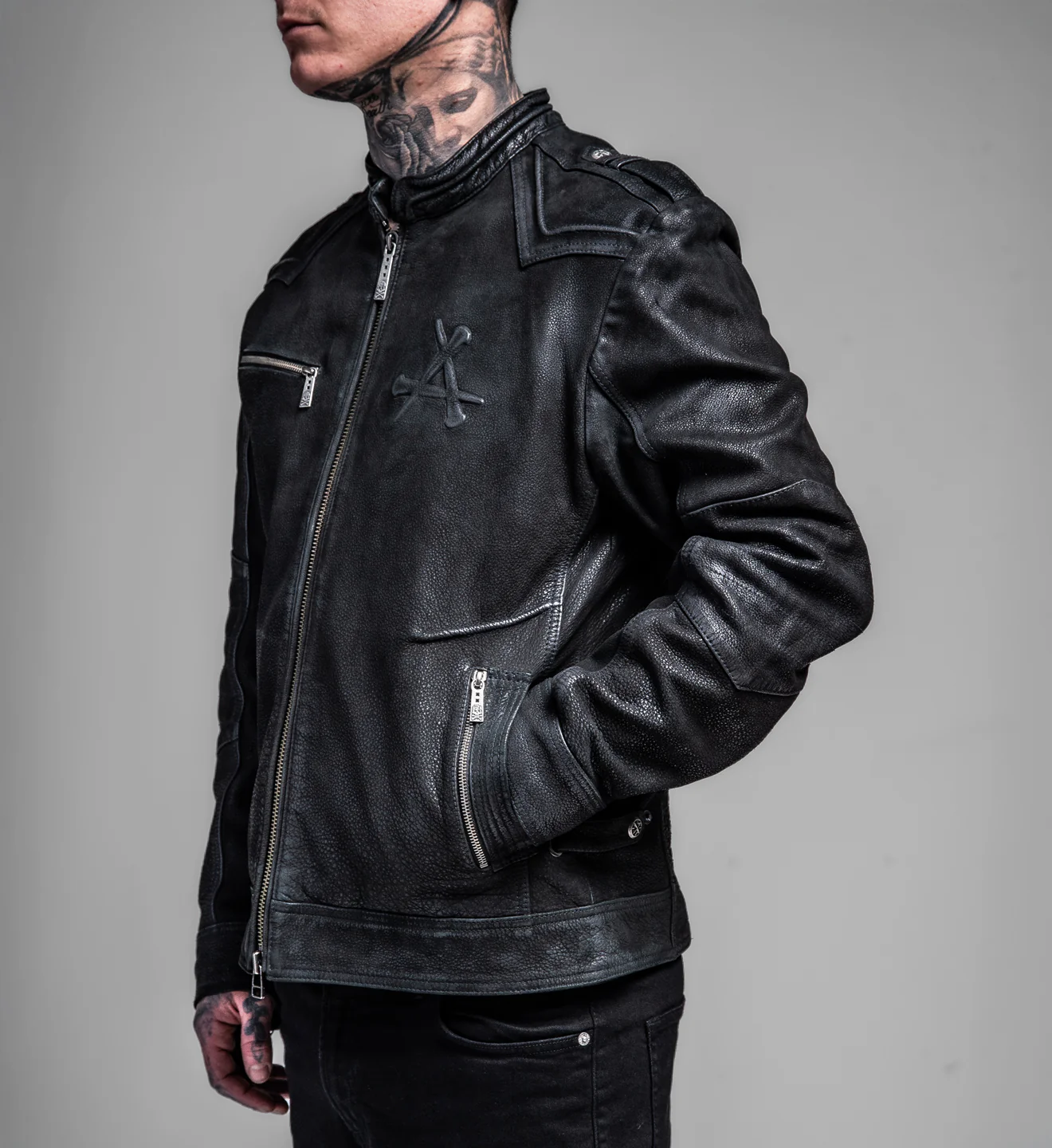 Skeleton Leather Jacket - Image 11