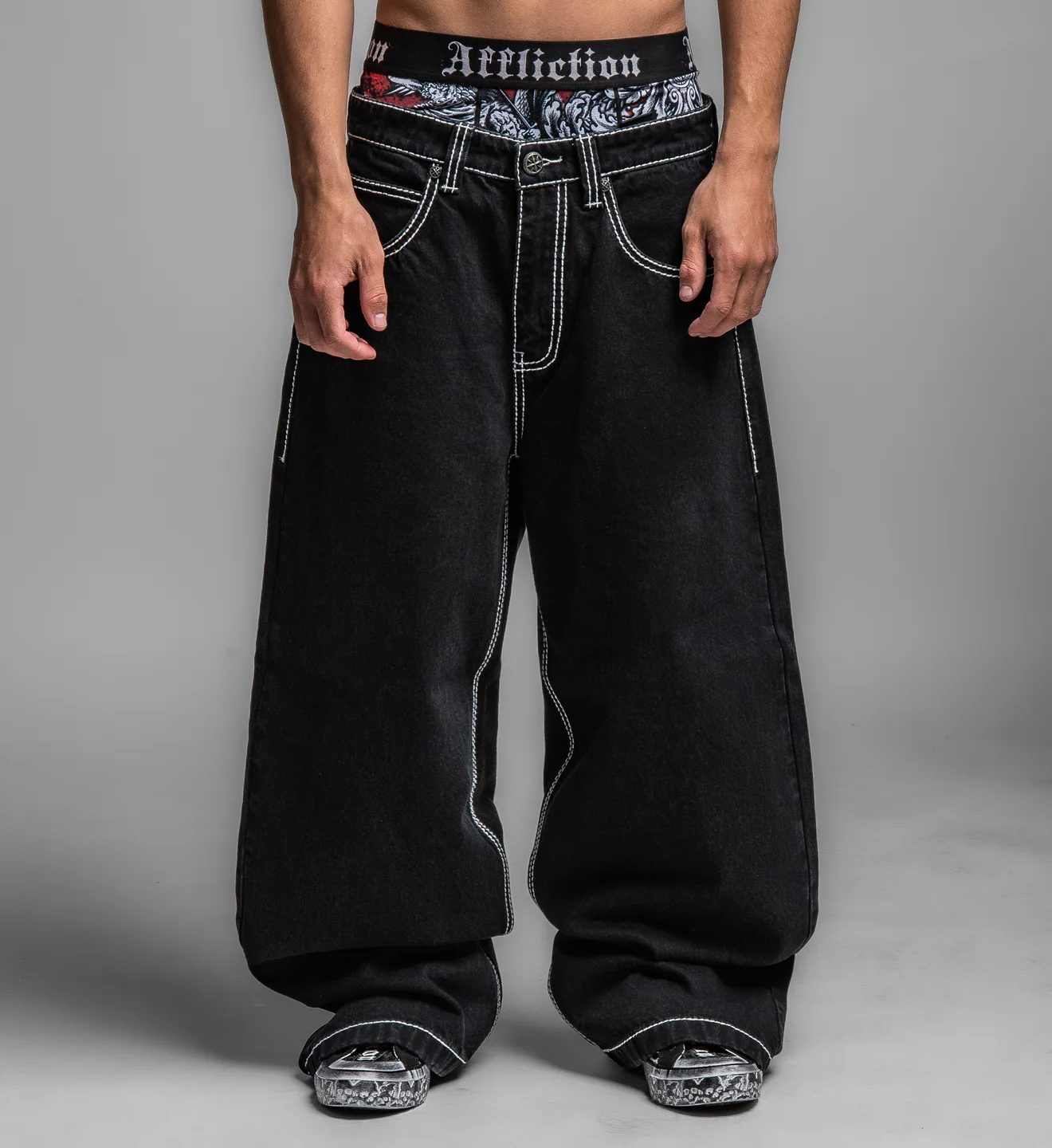 Extra Wide Skeleton Wings Denim - Image 2