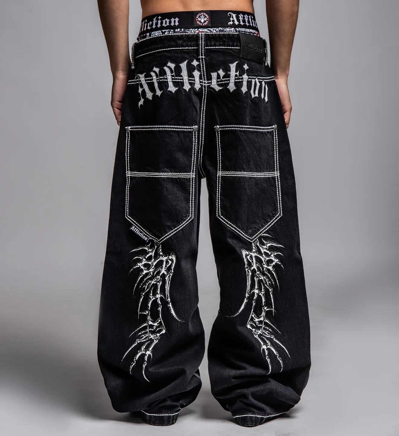 Extra Wide Skeleton Wings Denim - Image 4
