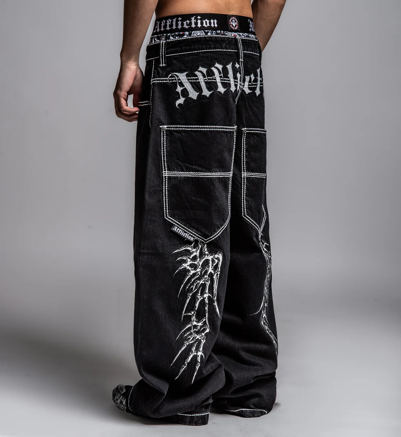 Extra Wide Skeleton Wings Denim - Image 5
