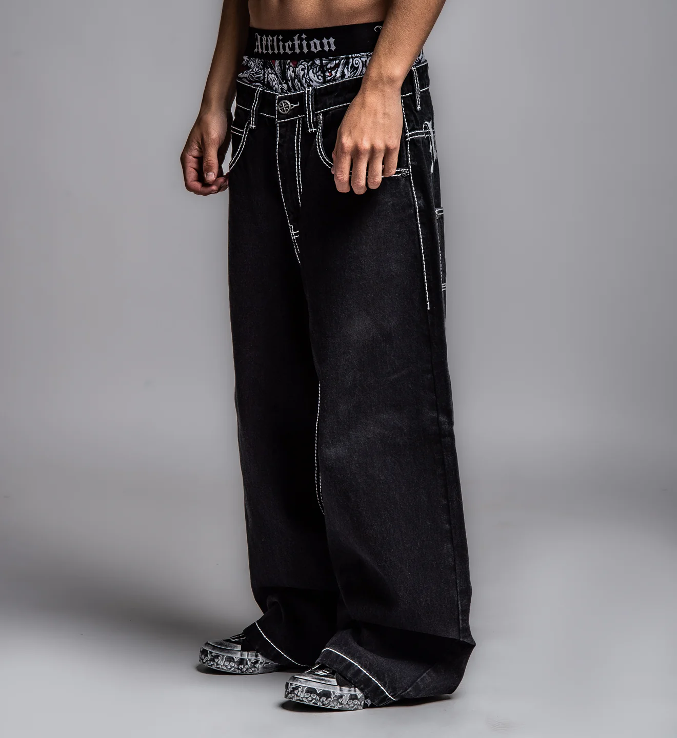 Extra Wide Skeleton Wings Denim - Image 7