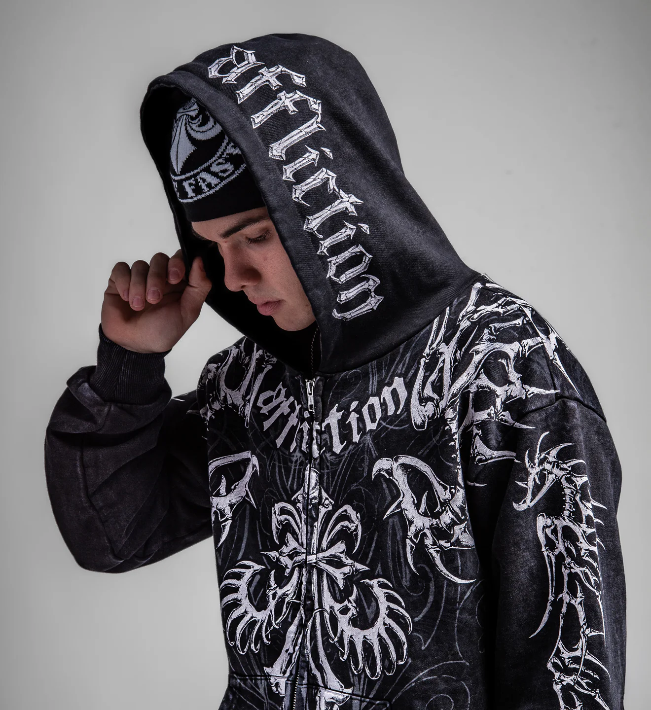 Skeleton Zip-up Hood - Image 3