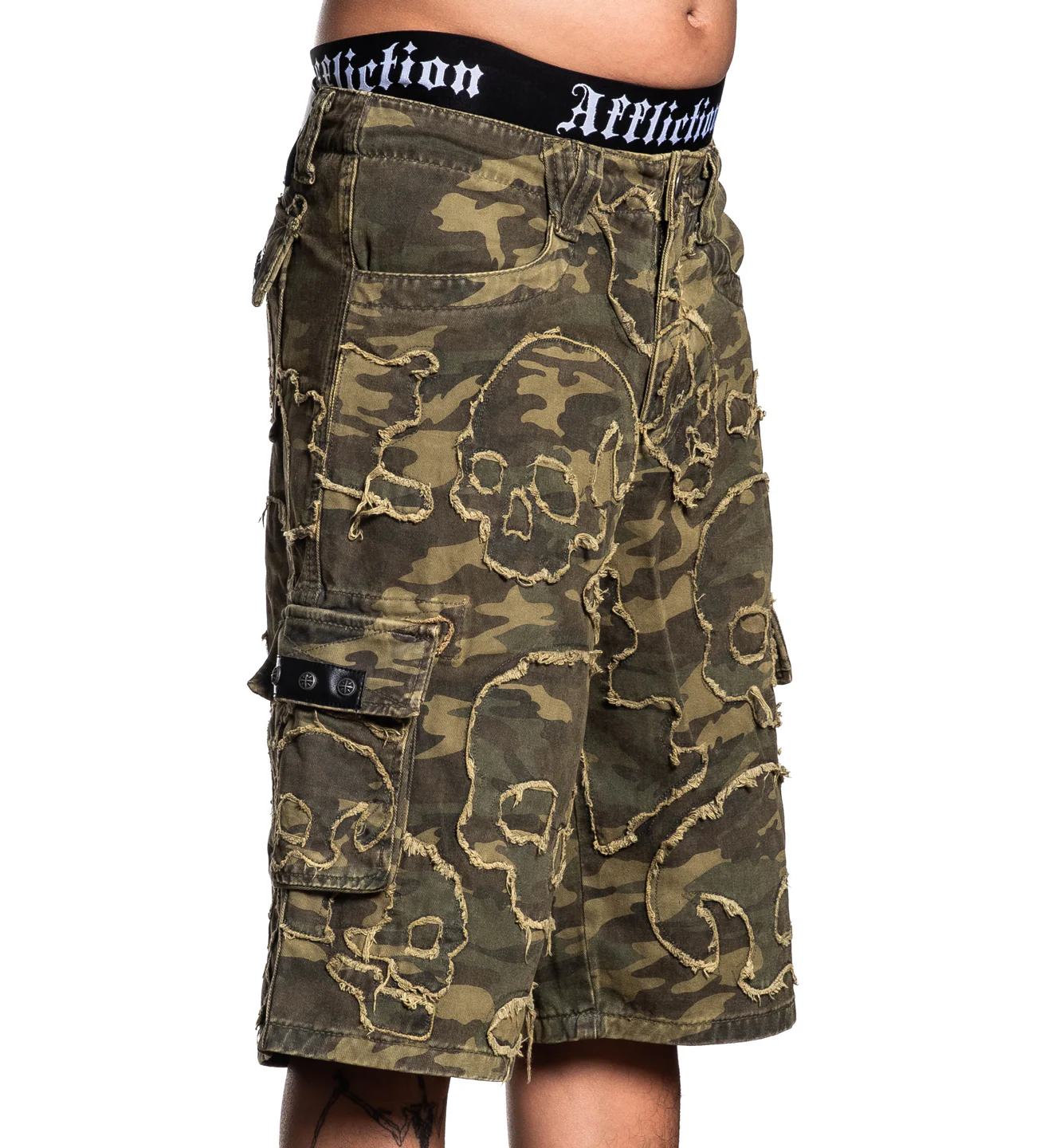 Wide Leg Skull Camo Short - Image 4