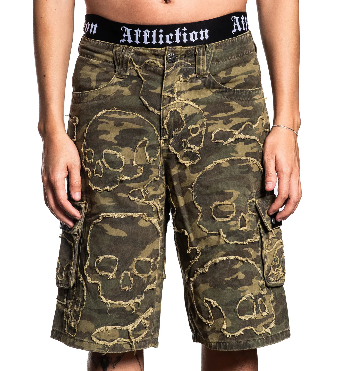 Wide Leg Skull Camo Short - Image 5
