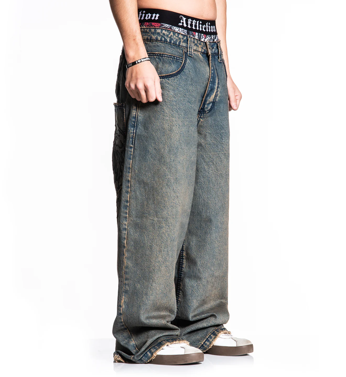 Extra Wide Tribal & Wings Denim - Image 10