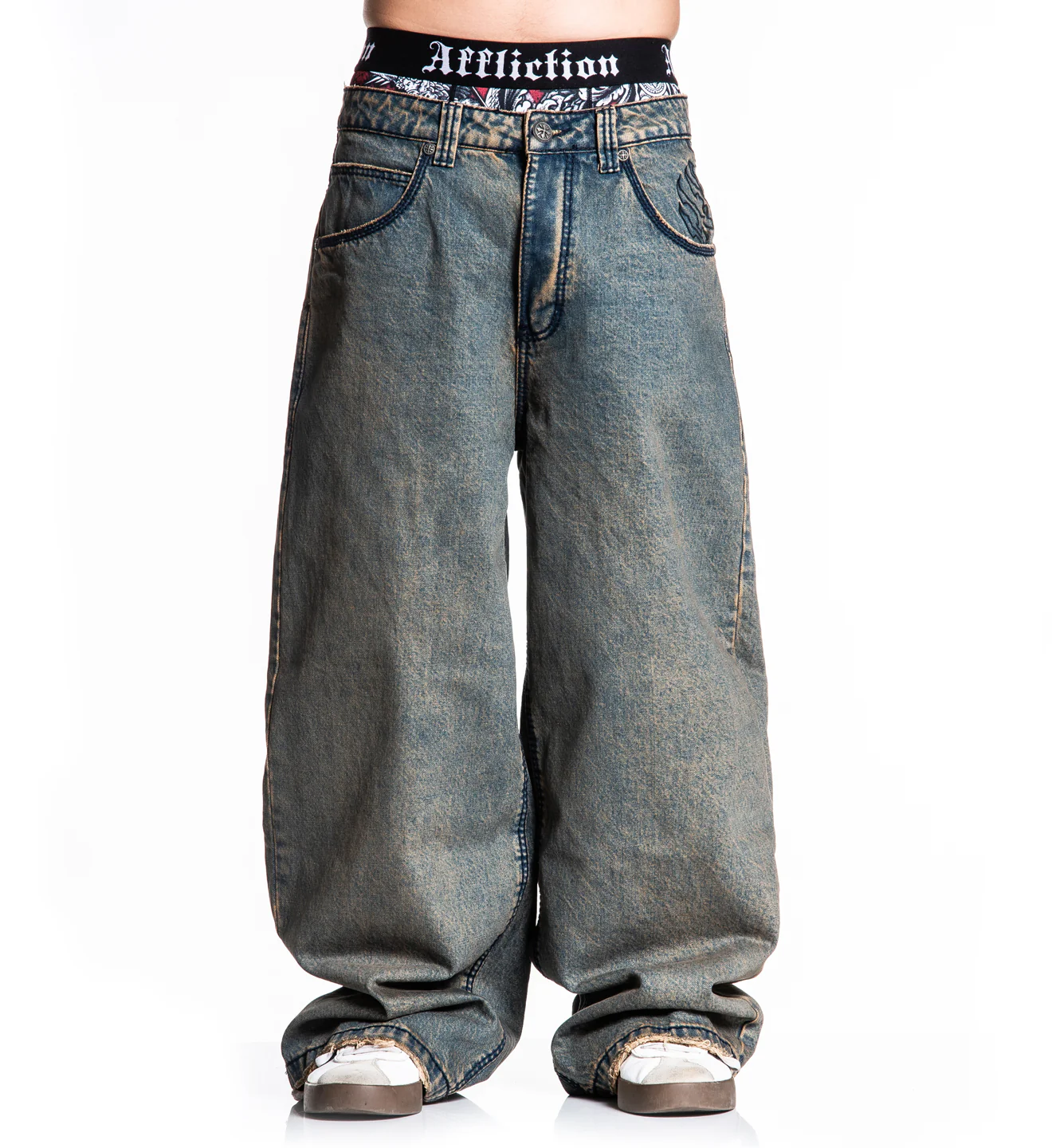 Extra Wide Tribal & Wings Denim - Image 3
