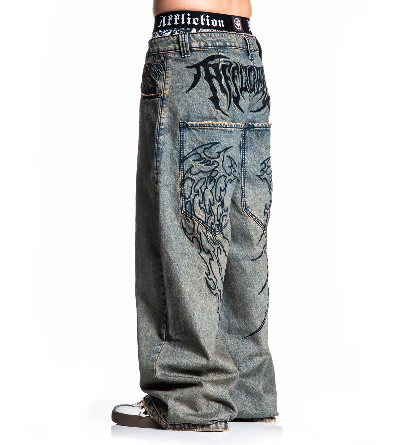 Extra Wide Tribal & Wings Denim - Image 4