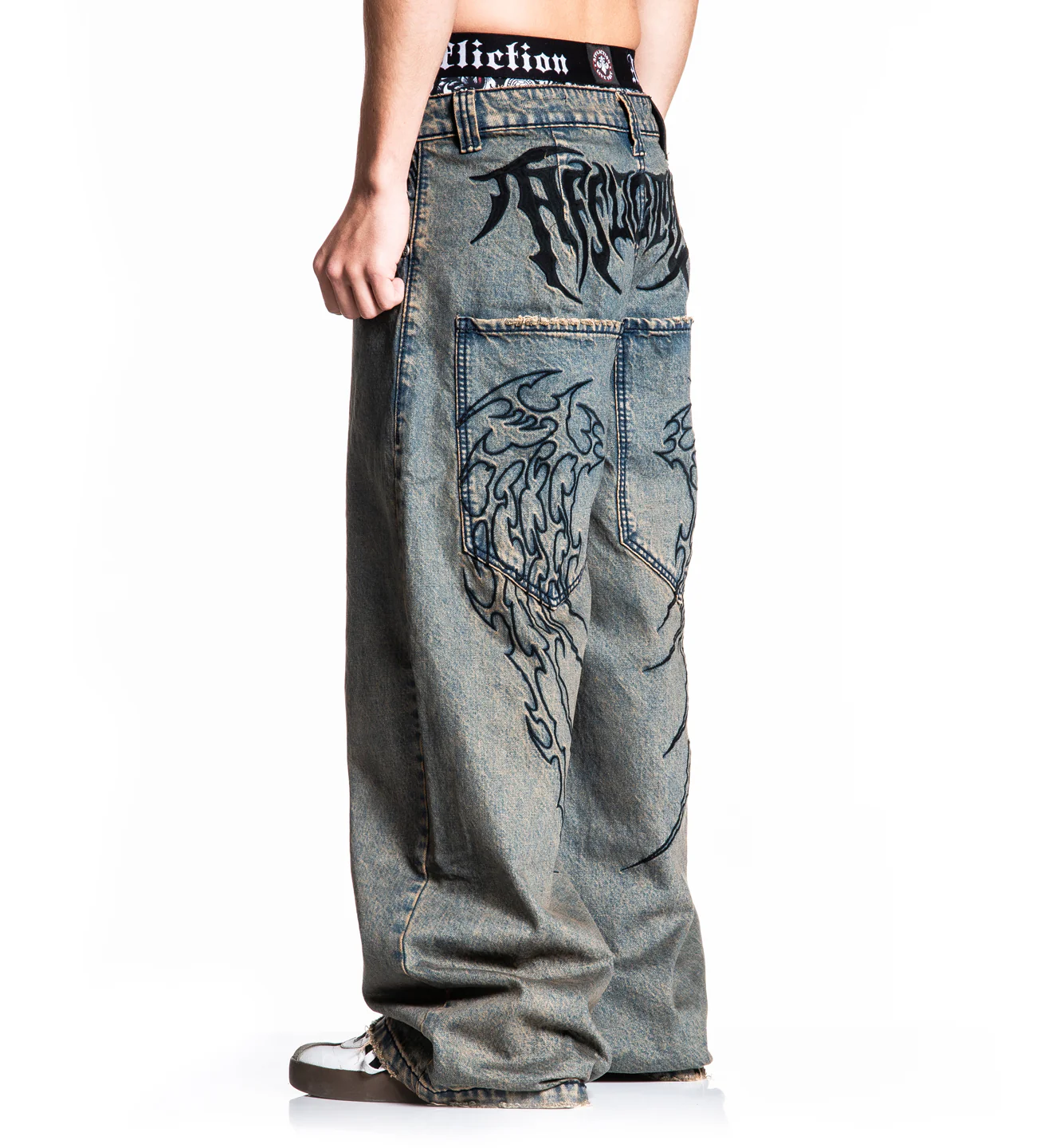 Extra Wide Tribal & Wings Denim - Image 5