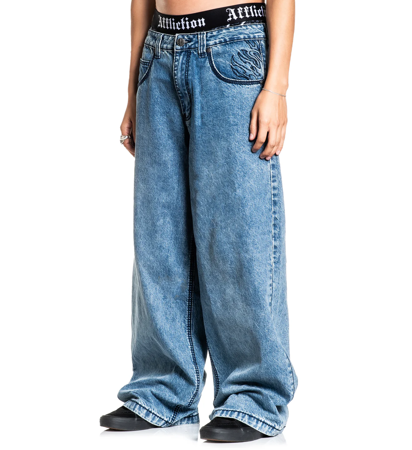 Extra Wide Tribal & Wings Denim - Image 6