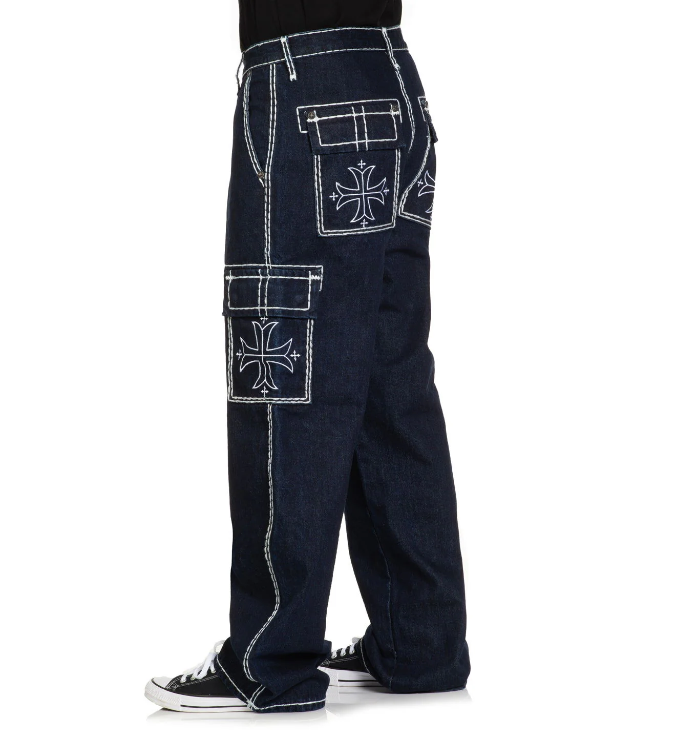 Wide Leg Cargo Jeans - Image 5