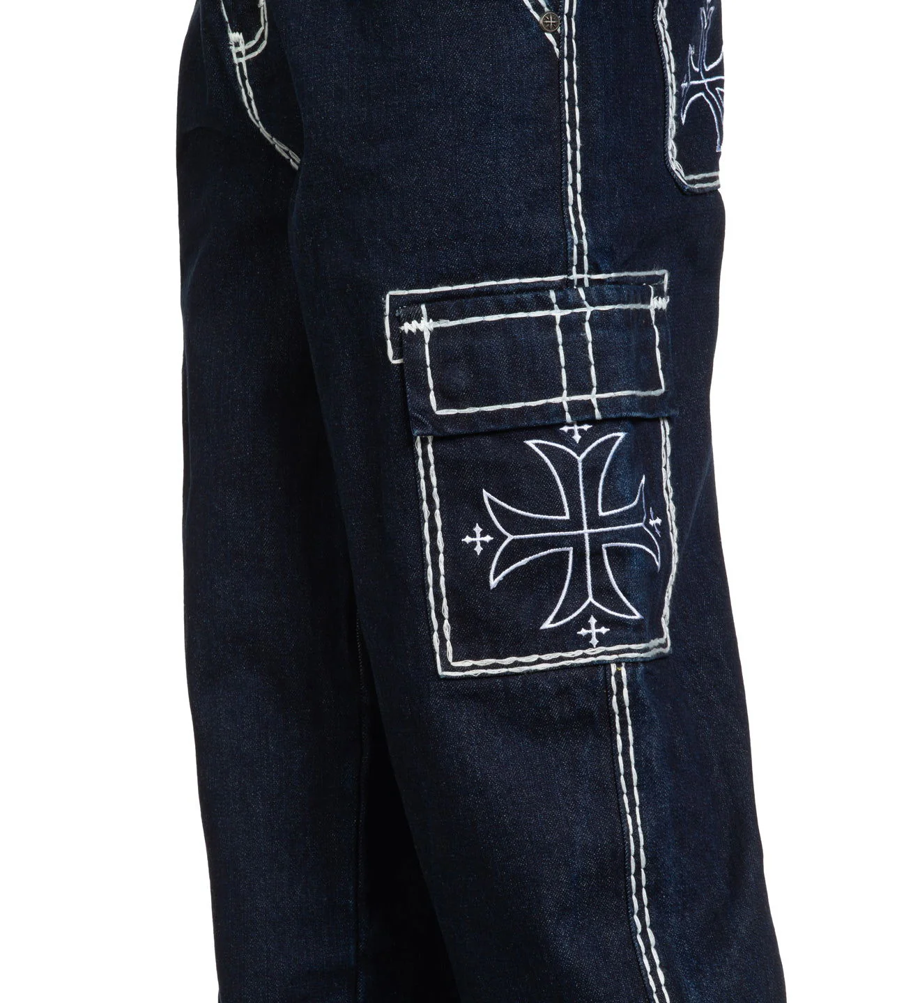 Wide Leg Cargo Jeans - Image 8