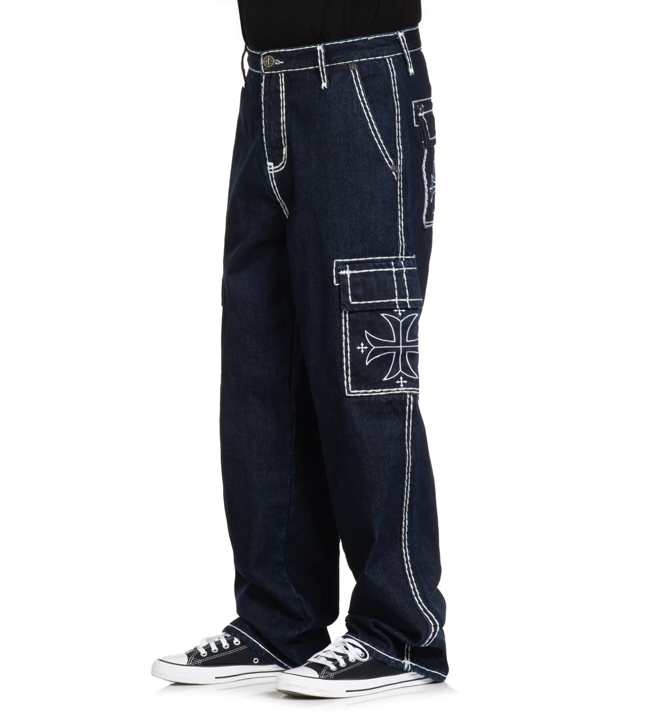 Wide Leg Cargo Jeans - Image 9