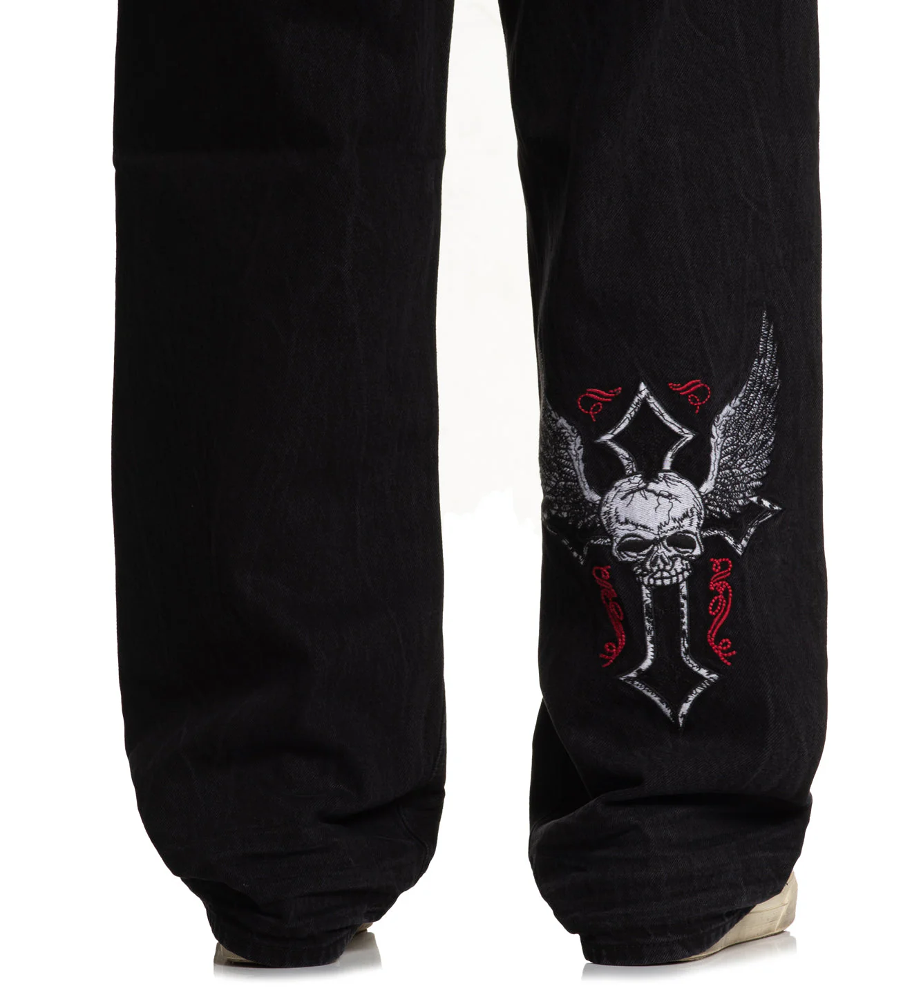 Wide Leg Live Fast Black Jeans - Image 5