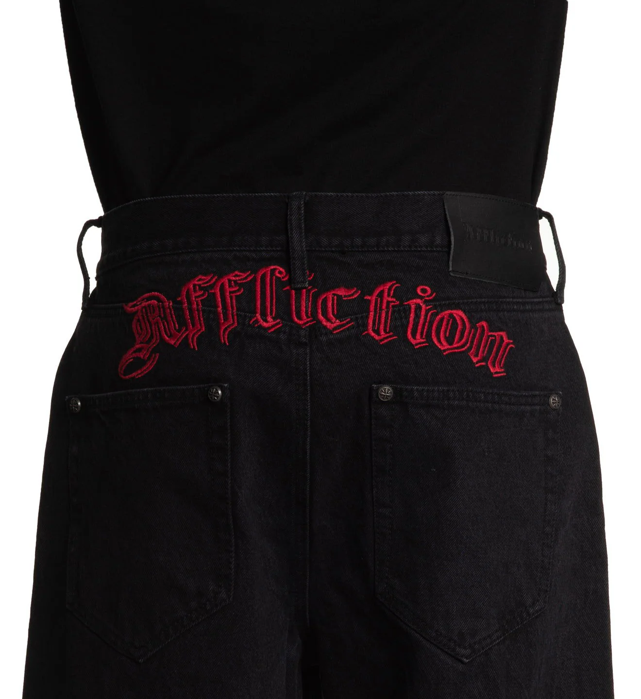 Wide Leg Live Fast Black Jeans - Image 6