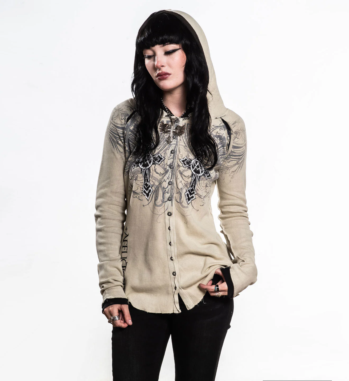 Winged Dagger LS Hoodie - Image 2