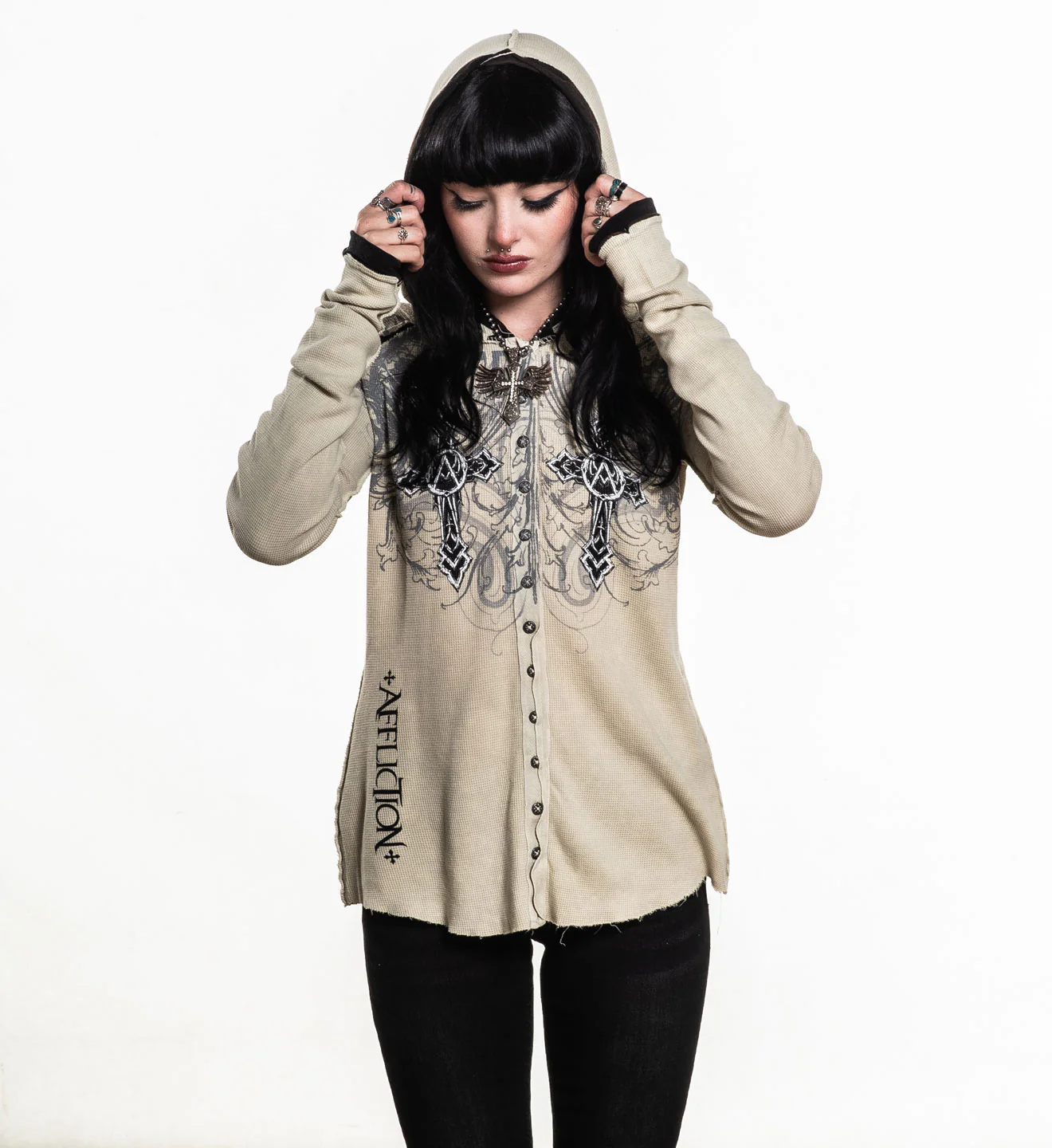 Winged Dagger LS Hoodie - Image 3